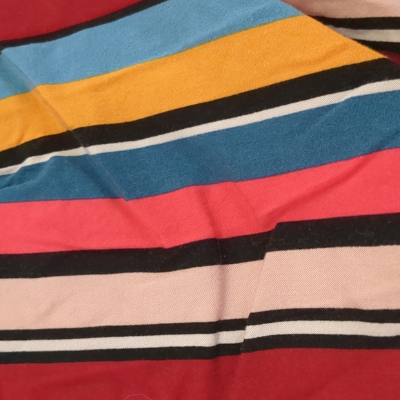GUESS Multicolor Stripe Strapless Jumpsuit with Pockets - Picture 3 of 4